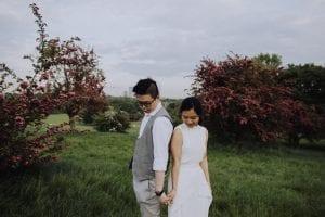 Wedding photo of couple at Primrose Hill in Lonon