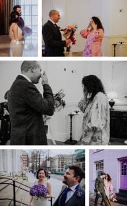 Couples getting married at Hackney Town Hall