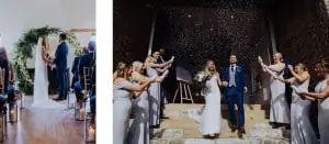 Couple getting married at Bury Manor Barn, West Sussex