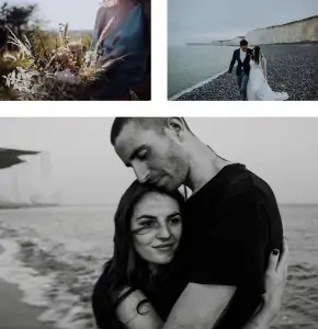 Natural, intimate and romantic wedding photos